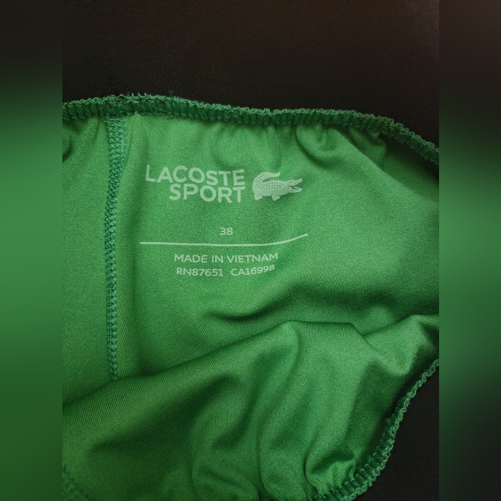 Women's Lacoste Sports Mesh Layered Slimming Stretch Shorts Size US S EU 38 EUC - Picture 8 of 13